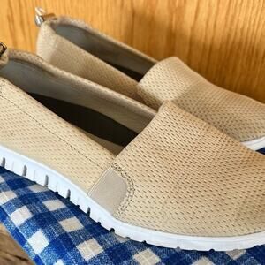 COLE HAAN nubuck perforated leather, slip on women’s size 8